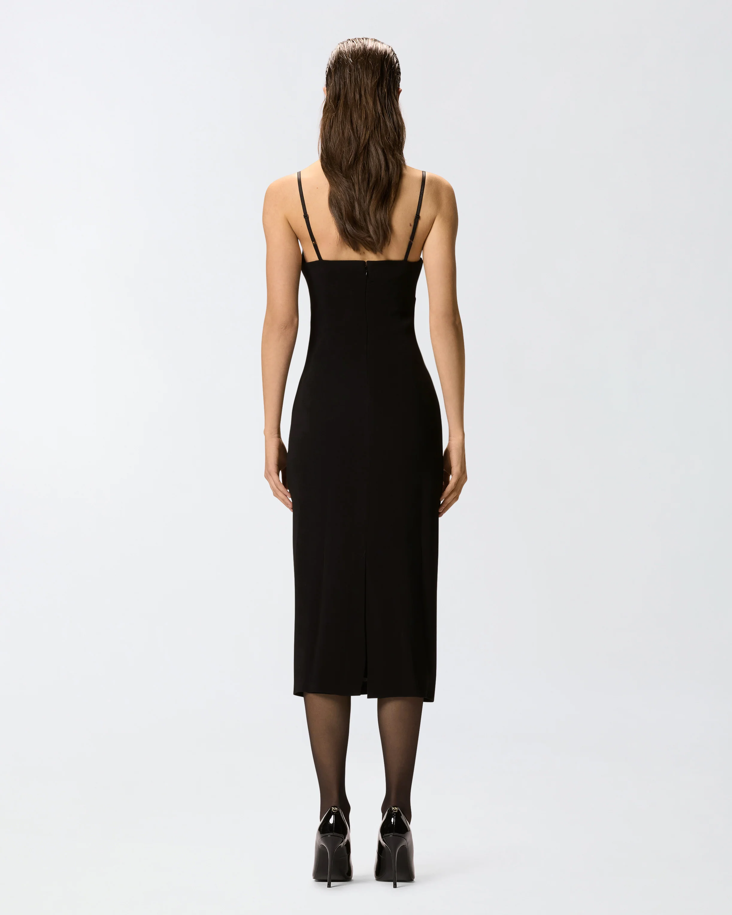 Abito midi aderente con ricamo gioiello - Image 3