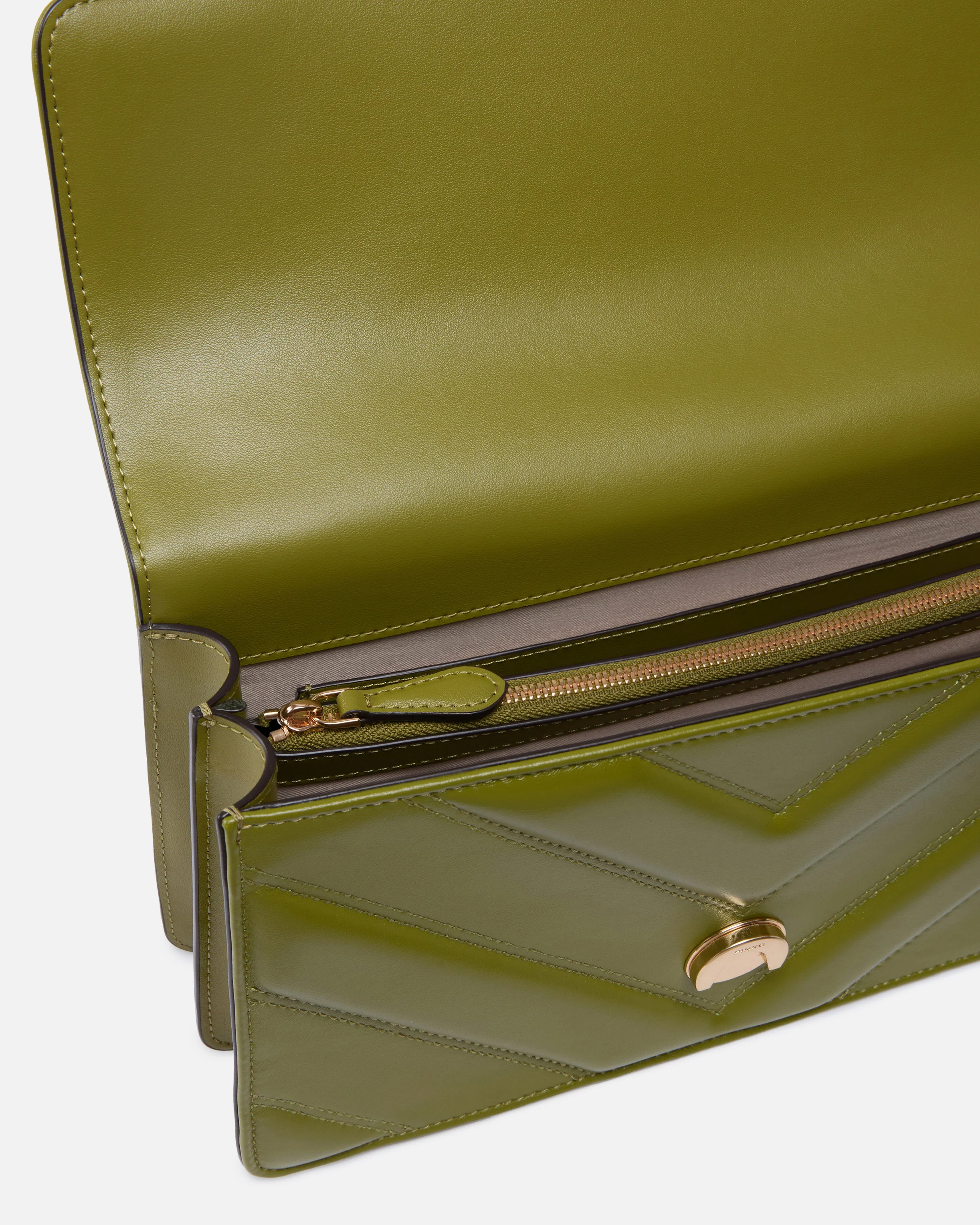 Borsa a spalla media Love Bag One in pelle e nappa chevron con tripla catena - Image 4