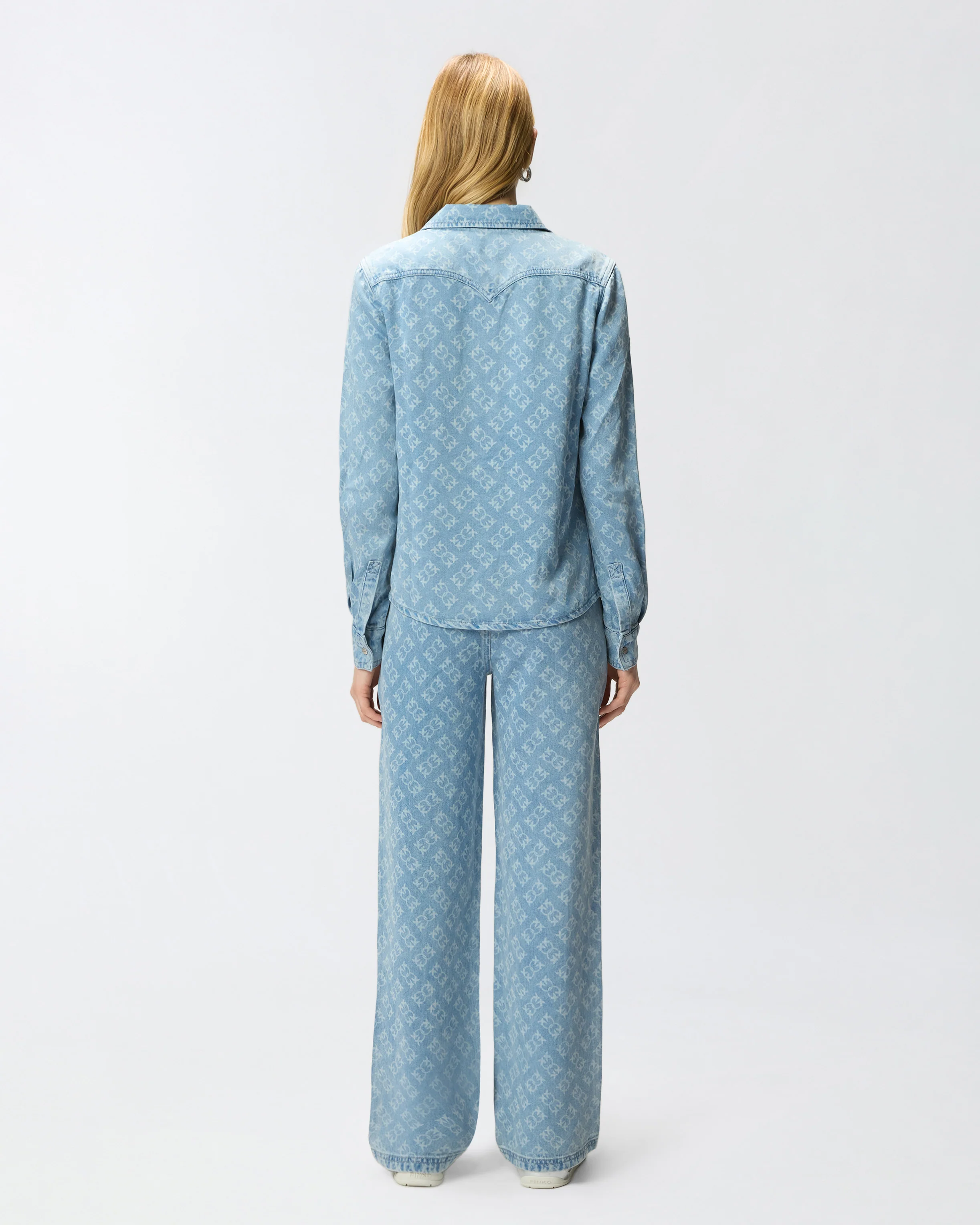 Camicia in denim con logo Love Birds - Image 3