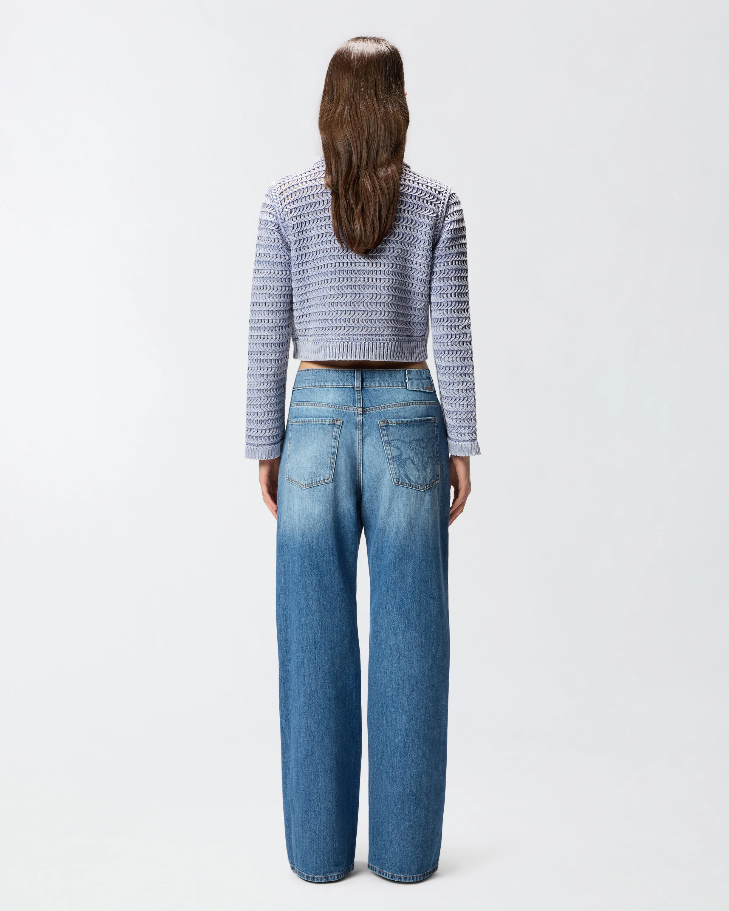 Jeans wide leg con scoloriture - Image 3