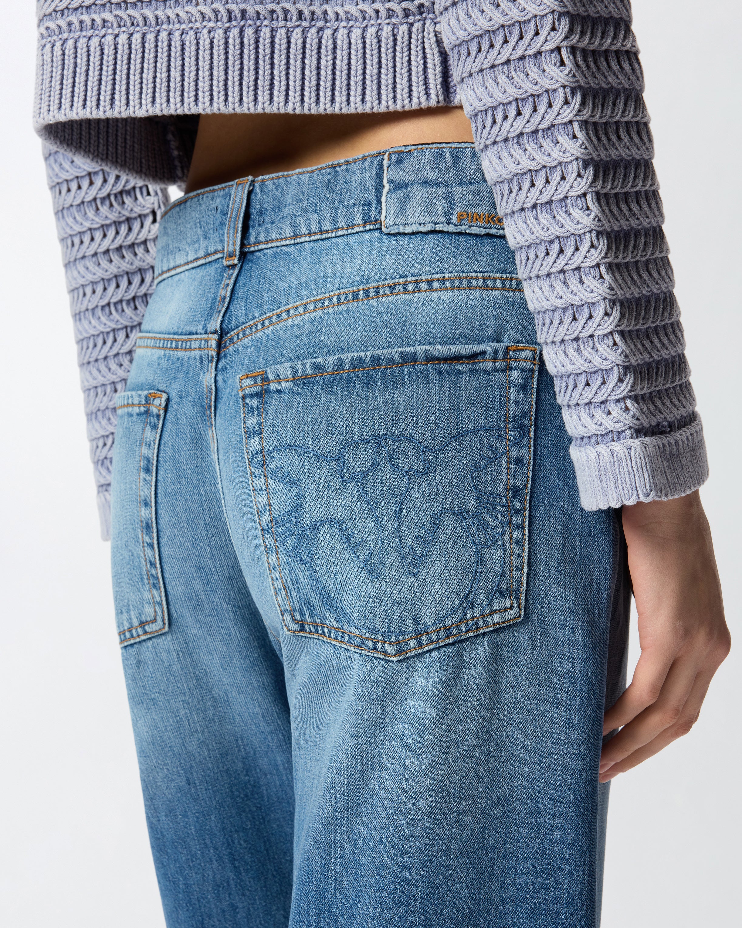 Jeans wide leg con scoloriture - Image 4