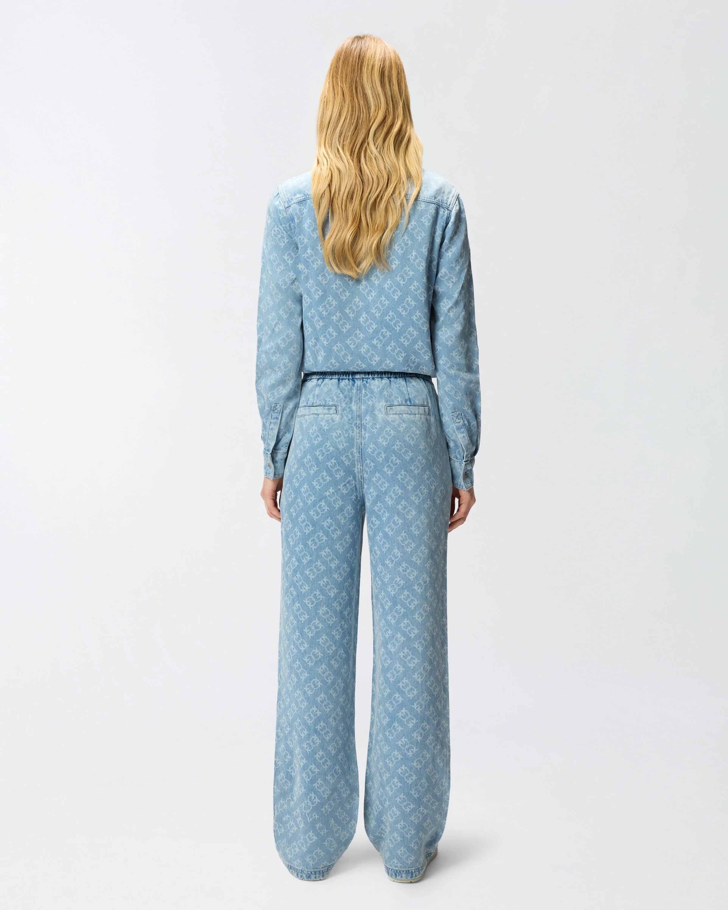 Pantaloni in denim con logo Love Birds - Image 3