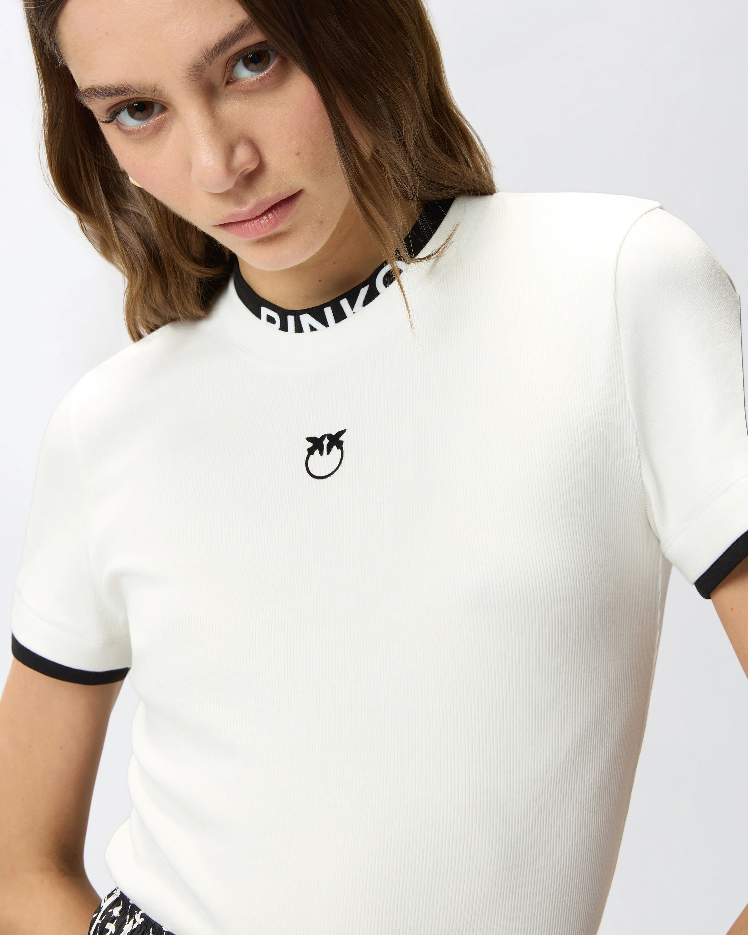 T-shirt con logo PINKO e Love Birds - Image 4