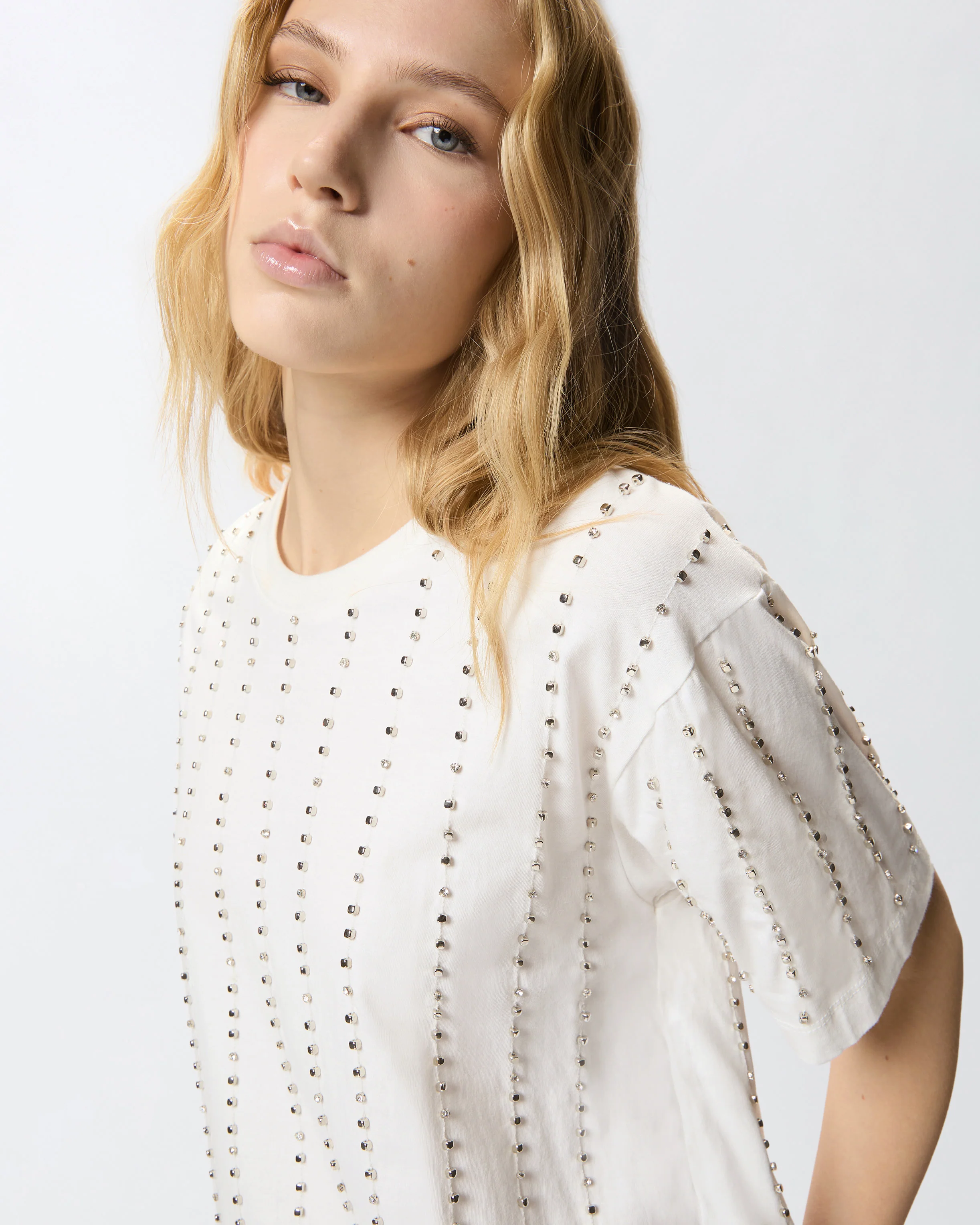 T-shirt con righe gioiello - Image 4